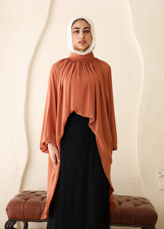 ALYA blouse in dusty rose