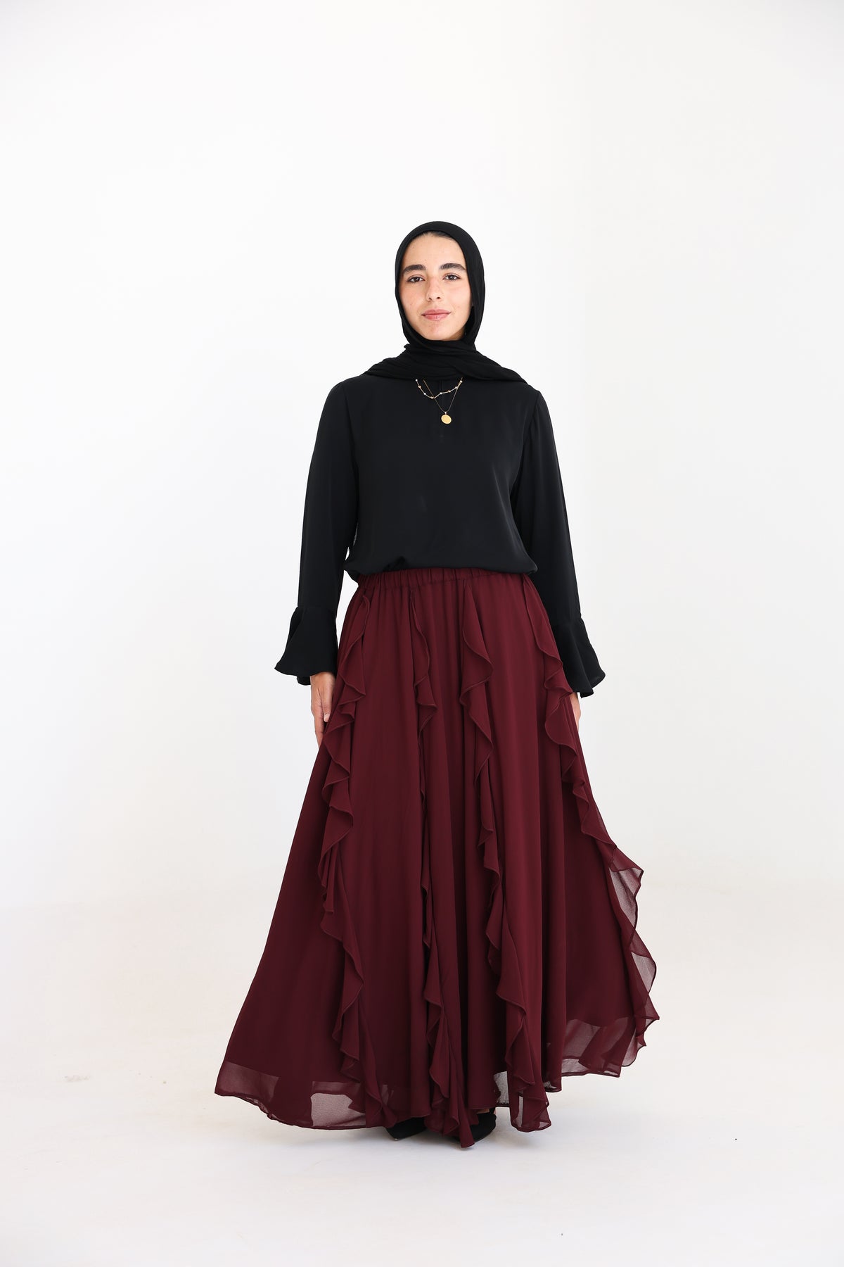 Petal Skirt In Burgundy