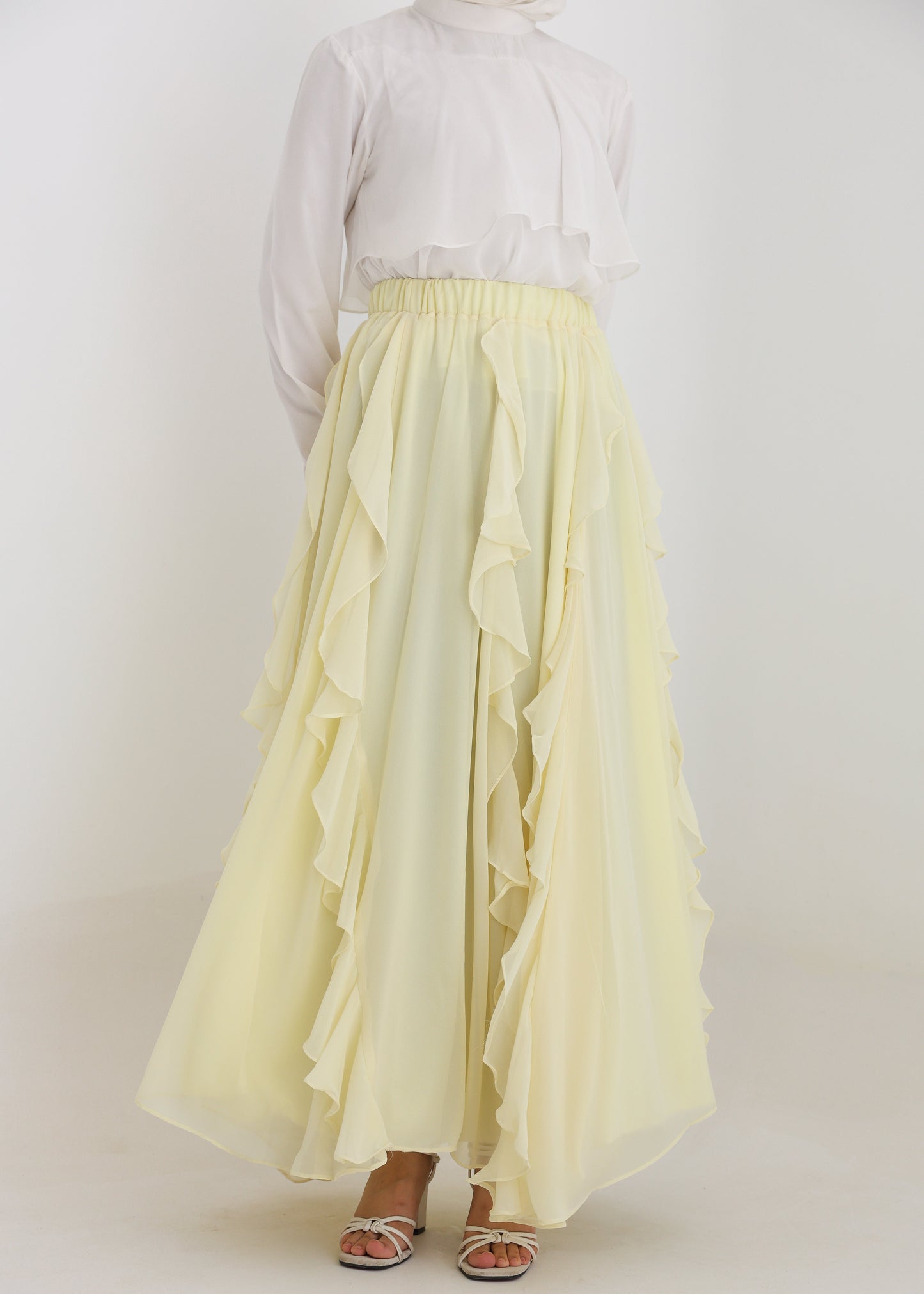 Petal Skirt In Butter Yellow