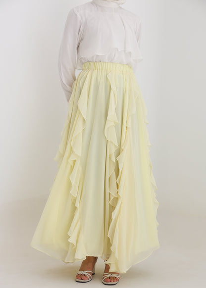 Petal Skirt In Butter Yellow