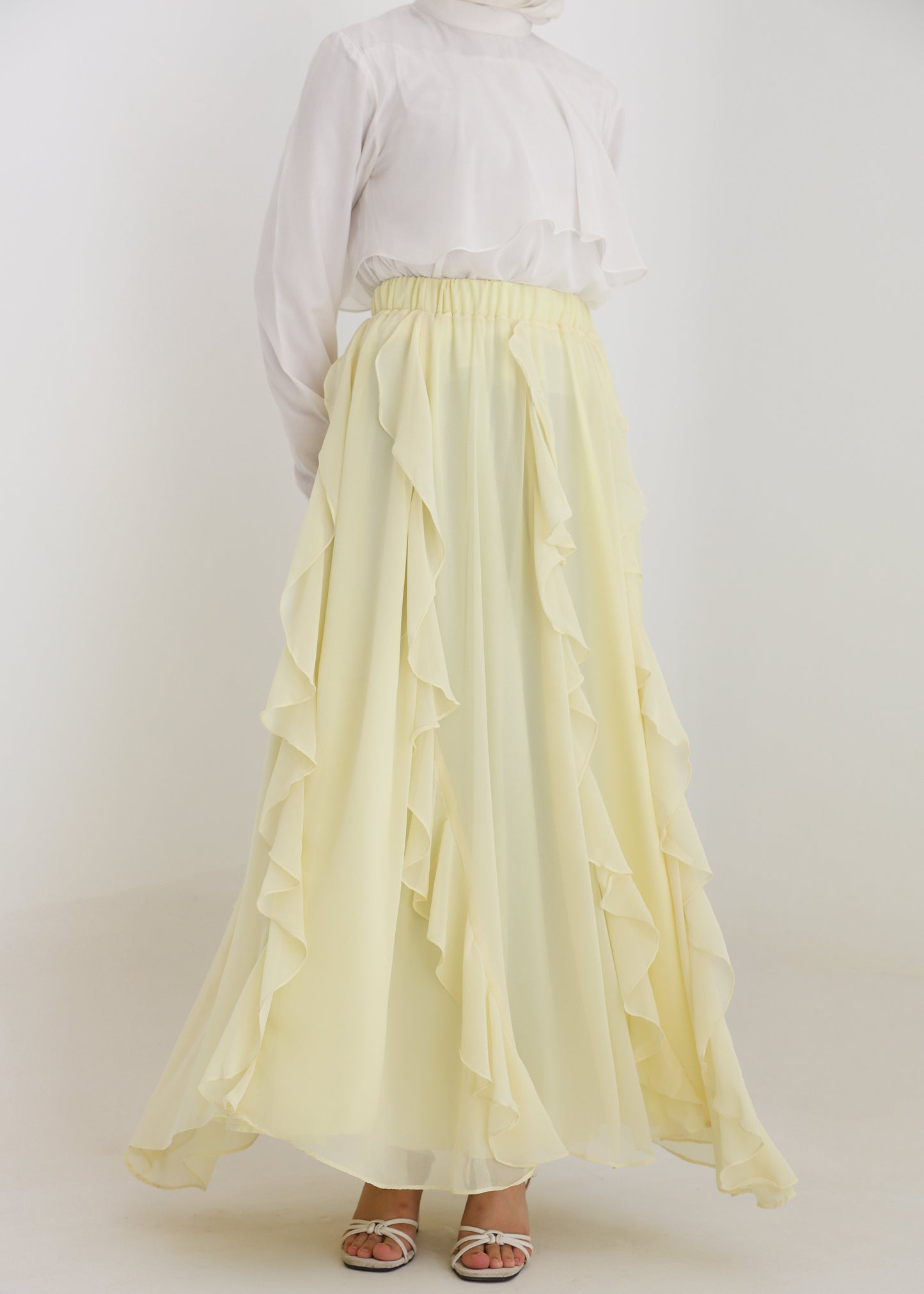 Petal Skirt In Butter Yellow