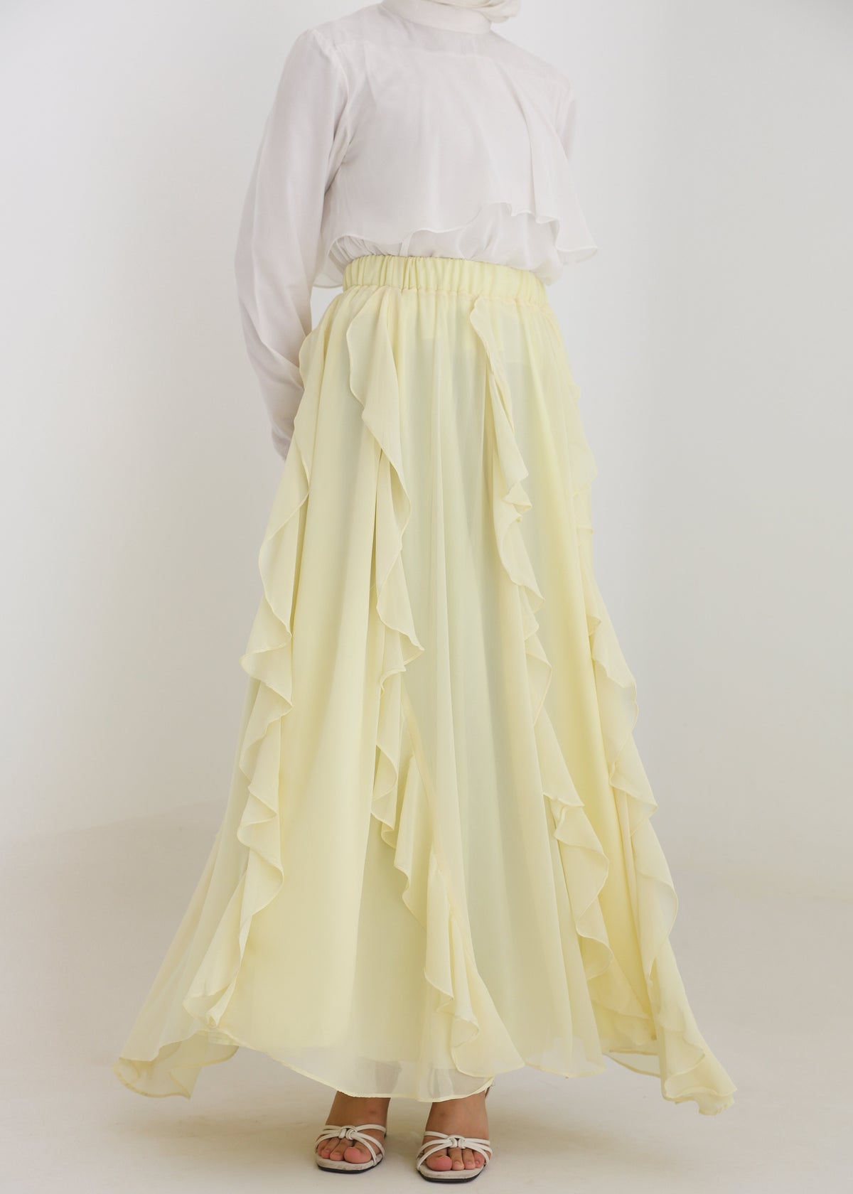 Petal Skirt In Butter Yellow
