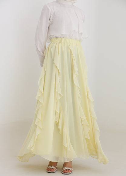 Petal Skirt In Butter Yellow