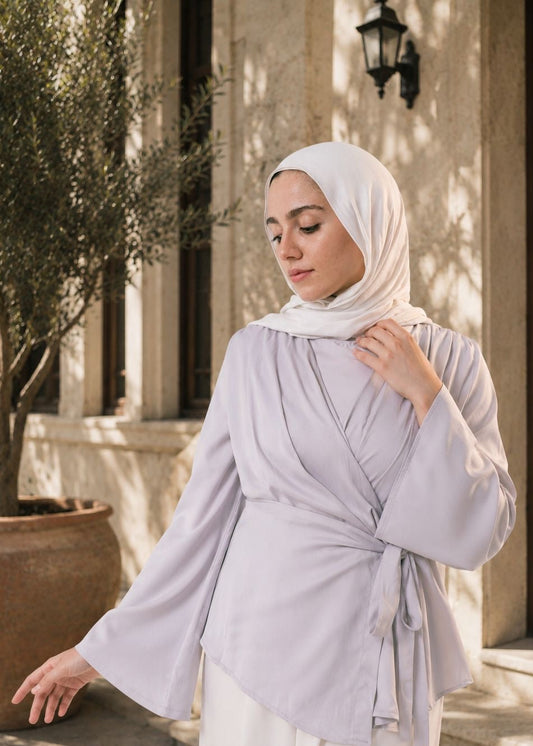 THURAYA Blouse In Silver Lilac