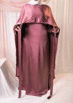 AHLAM Cape Dress In Dark Cashmere