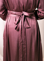 AHLAM Cape Dress In Dark Cashmere