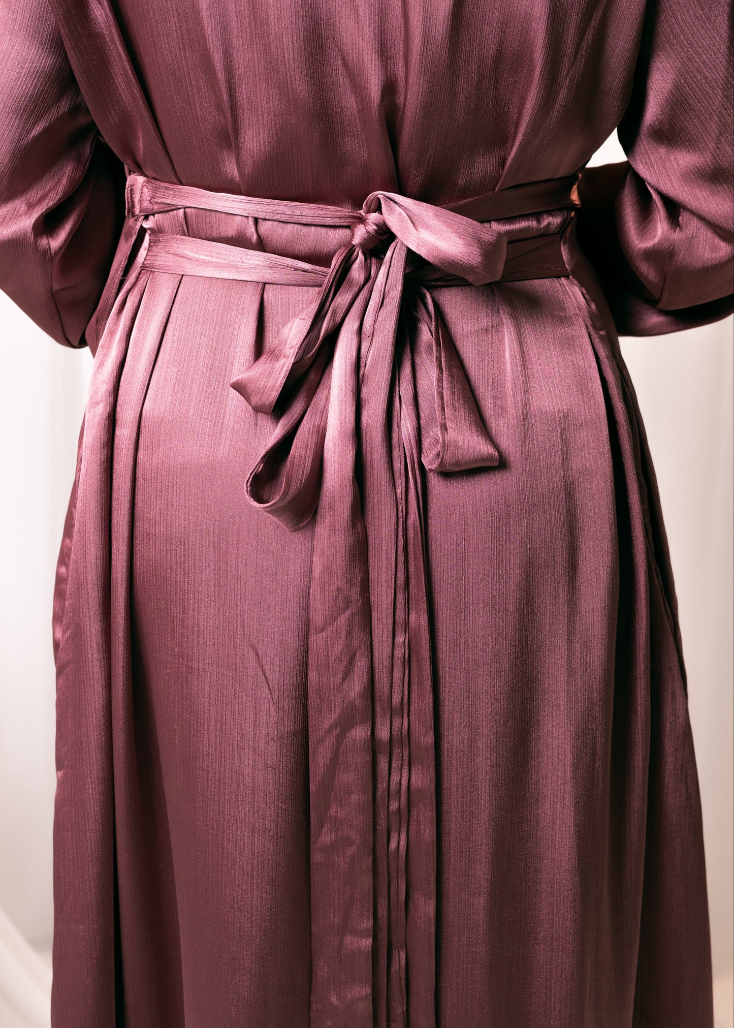 AHLAM Cape Dress In Dark Cashmere
