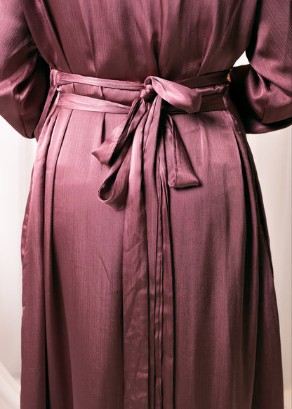 AHLAM Cape Dress In Dark Cashmere