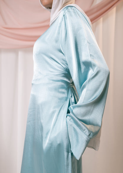AHLAM Cape Dress In Powder Blue
