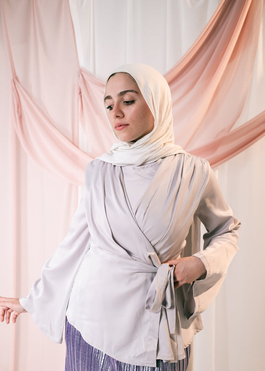 THURAYA Blouse In Silver Lilac