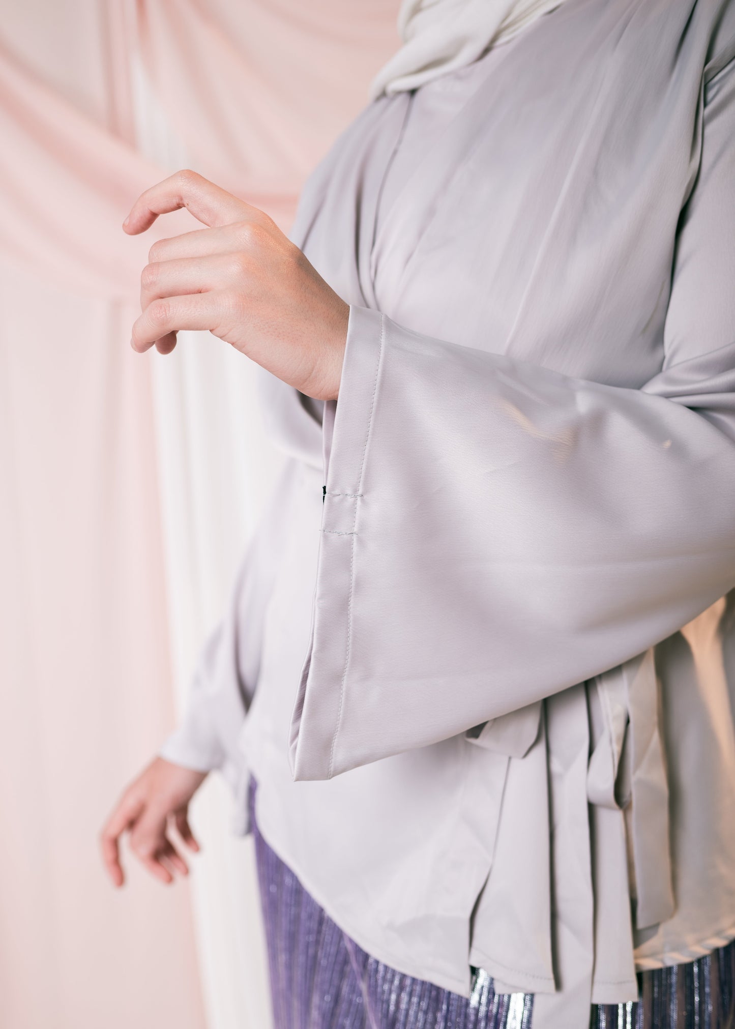 THURAYA Blouse In Silver Lilac