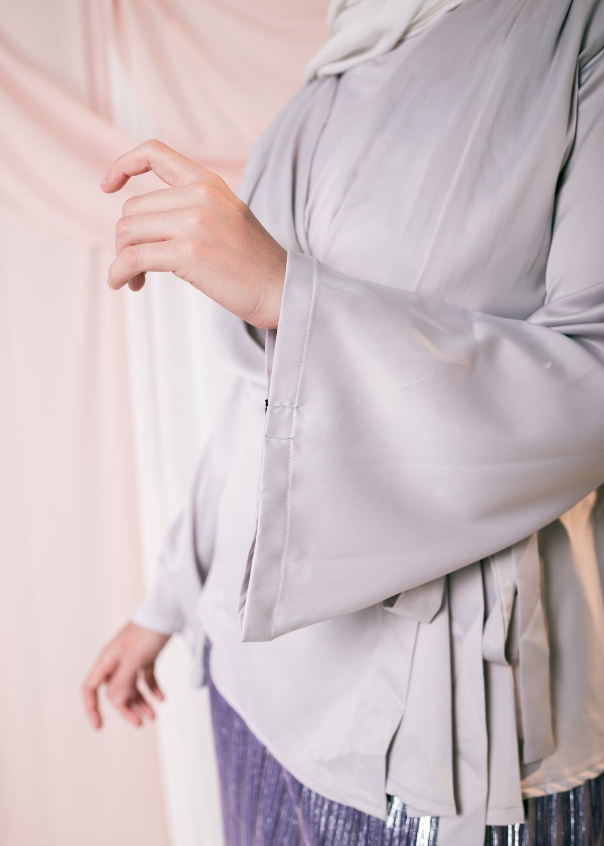THURAYA Blouse In Silver Lilac