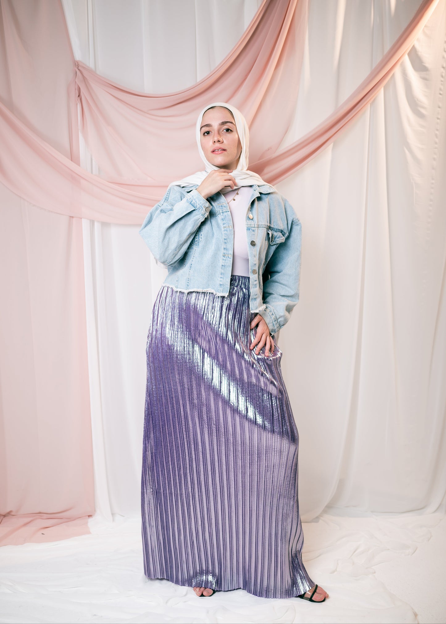 SEWAR Skirt In Lilac Metallic