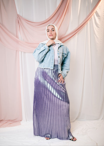 SEWAR Skirt In Lilac Metallic