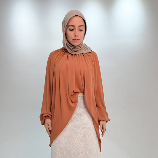 ALYA blouse in dusty rose