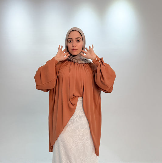 ALYA blouse in dusty rose